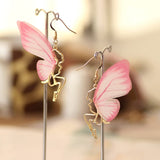 The new wings of butterfly wings earrings temperament butterfly fairy ear hook earrings dream jewelry earring