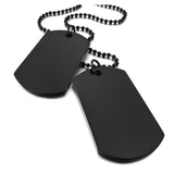 Stainless Steel Pendant Necklace Pendant Silver Double Dog Tag Plate Army Biker Chain Necklace Man Woman Goth necklace for women