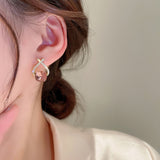 New Fashion Designers Crystal Earrings For Women Korean Style Delicate Simple Temperament Jewelry Wholesale