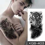 Waterproof Temporary Tattoo Sticker Black Dragon Snake Peony Rose Totem Flash Tatto Women Men Dark Sexy Waist Arm Fake Tattoos