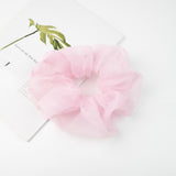 Fashion Big Size Organza Hair Scrunchies for Women Elastic Hair Ties Girls Headwear Ponytail Holder Hair Bands Hair Accessories