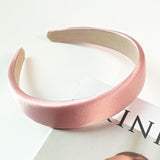 New Satin Hair Band Girls Solid Color Headband Wide Padded Hair Hoop Headwear Wholesale Fashion Hair Accessories for Women