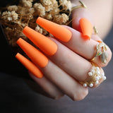 nude Super long ballet fake nails 20pcs full sets high quality salon coffin false nails