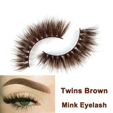 Mtcytea 3D Handmade Mink Eyelashes Brown Thick Long Faux Eyelash Natural Messy Cross Lashes For Lash Extension New  Makeup Tools