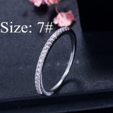 CWWZircons Stack Skinny Micro Pave CZ Fashion Women Engagement Wedding Bridal Party Cubic Zirconia Rings Sets Jewelry Gift R127