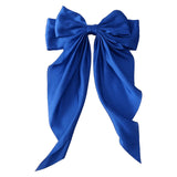 New Large Satin Bow Hairclip Girls Trendy Hairpin Women Chiffon Long Ribbon Ponytail Clip Barrettes Oversized Hair Accessories