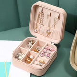 PU Jewelry Organizer Display Travel Jewelry Case Boxes Travel Portable Jewelry Box Storage Organizer Earring Holder Gifts