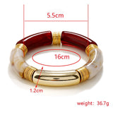 Bilandi Retro Style Stretch Bracelet For Women Female Hot Sale Vintate Temperament Resin Acrylic Bracelet Modern Jewelry