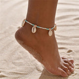 Mtcytea Boho Shell Rope Anklets For Women Crystal Beads Charm Anklet Beach Barefoot Bracelet ankle Leg Chain Foot Jewelry