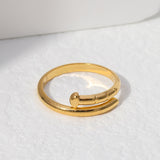 Korea New Fashion Jewelry Exquisite 18K Real Gold Plated AAA Zircon Ring Elegant Women's Opening Adjustable Wedding Gift