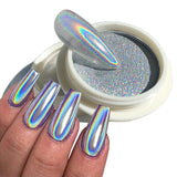 Holographic Nail Powder Chrome Laser  Magic Mirror Glitter Rub Dust Flakes High Quality Shinning Manicure Decoration Pigment FT2