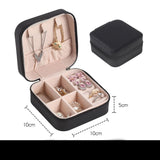 Mtcytea  Jewelry Organizer Display Travel Jewelry Case Boxes Portable Locket Necklace Jewelry Box Leather Storage Earring Ring Holder