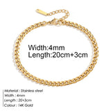 Stainless Steel Delicate Anklet for Women Gold Color Chain Anklet Bracelets on The Leg Do Not Fade Anklet Jewelry Women