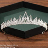 Silver Color Crown and Tiara Wedding Hair Accessories For Women  Crown For Bridal Crystal Rhinestone Diadema Tiaras Bride Crown