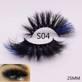 3D Mixed Color Mink Lashes Wholesale Beauty Natural Individual Eyelashes Fluffy Lash Extension mix pink blue dramatic lash