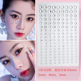 3D Face Jewelry Crystal Diamond Disposable Tattoo Stickers DIY Women Eyes Face Body Rhinestones Waterproof Makeup Art Stage 1pcs