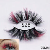 3D Mixed Color Mink Lashes Wholesale Beauty Natural Individual Eyelashes Fluffy Lash Extension mix pink blue dramatic lash