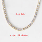 Simple Iced Out Tennis CZ Choker Necklace for Women Men Crystal Short Chain on Neck Hip Hop Trend Accessories Jewelry OHN016