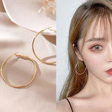 Geometric Metal Earrings for Women Jewelry Gift Irregular Circle Square Earrings Femme Cold Fashion Korean Women's Earrings