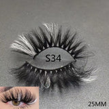 3D Mixed Color Mink Lashes Wholesale Beauty Natural Individual Eyelashes Fluffy Lash Extension mix pink blue dramatic lash