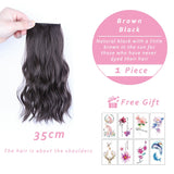 Wig Piece Female Curly Hair Fluffy Pad Hair Piece One-Piece Top Replacement Pad Hair Root Device Patch Hair Extension Piece