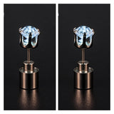 1/2Pcs Light Up LED Bling Ear Stud Earrings Korean of Flash Zircon Ear Earrings Accessories for Party Women Christmas Earrings