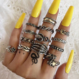 Fashion Ring Sets For Women Vintage Punk Gothic Finger Jewelry Fine Jewelry Wholesale