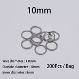 50-200pcs/Lot 3-10mm Stainless Steel Gold Open Jump Rings Split Rings Connector for Jewelry Making Accessories Findings Supplies