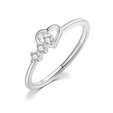 Dainty Ring For Women Jewellry Simple Cute Love Heart CZ Rose Gold Color Wedding Bride Gift Fashion Jewelry Wholesale R210