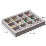 Fashion Portable Velvet Jewelry Ring Jewelry Display Organizer Box Tray Holder Earring Jewelry Storage Case Showcase