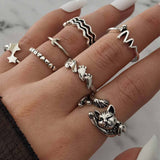 Fashion Ring Sets For Women Vintage Punk Gothic Finger Jewelry Fine Jewelry Wholesale