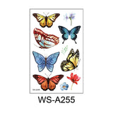 10 kind Watercolor Floral Butterfly Tattoo Children Safe Makeup Temporary Flower Body Arm Disposable Sticker tatouage temporaire