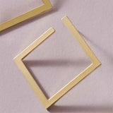 Retro Minimalist Square Earrings Irregular Stud Earrings New Exaggerated Cold Wind Fashion Earring for Women Opening Accessories