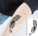 Feather Bird 8 Element Pattern Dandelion Temporary Tattoo Sticker Fake Tattoos for Women Men Body Makeup Waterproof Stickers