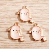 10pcs/lot Enamel Halloween Charms for Jewelry Making Cute Pumpkin Bat Ghost Charms Pendants for Necklaces Earrings DIY Accessory