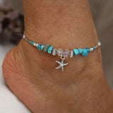 Simple Heart Anklets Female Barefoot Sandals Foot Jewelry Leg Anklet On Foot Ankle Bracelets For Women Bohemian Beach Leg Chain