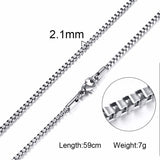 Box Chains Necklaces Delicate Square Links Stainless Steel Chains 2mm 4.5mm Necklace For Men Women 18 To 24 Inch