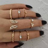 Fashion Ring Sets For Women Vintage Punk Gothic Finger Jewelry Fine Jewelry Wholesale