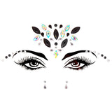 3D Acrylic Glitter Rhinestone Temporary Sexy Face Tattoo Sticker DIY Kids Holiday Party Masquerade Body Facial Jewelry Tattoo