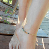 Lotus Chakra Anklet Ankle Chain Ankle Bracelet Gemstone Chakra Ankle Chain Rainbow Beaded Anklet