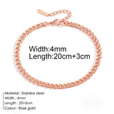 Stainless Steel Delicate Anklet for Women Gold Color Chain Anklet Bracelets on The Leg Do Not Fade Anklet Jewelry Women