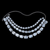 Stonefans Large Rhinestone Necklace Statement Jewelry for Women Christmas Party Gifts Multi Row Crystal Collar Choker Necklace