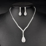 New Fashion Long Tassel Necklace Rhinestone Chain Choker forBridal wedding Statement Chunky Y Necklace Chain Crystal Jewelry