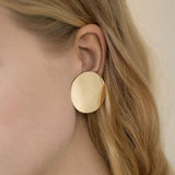 Round Shaped Golden Earrings Simple Metal Vintage Earrings For Women Fashion Jewelry Girls Earring brincos