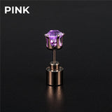 1/2Pcs Light Up LED Bling Ear Stud Earrings Korean of Flash Zircon Ear Earrings Accessories for Party Women Christmas Earrings