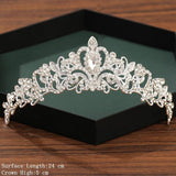 Silver Color Crown and Tiara Wedding Hair Accessories For Women  Crown For Bridal Crystal Rhinestone Diadema Tiaras Bride Crown