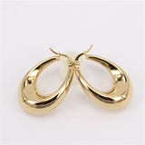 Stainless steel classic Hoop earrings Water droplets 25mm30mm 7g-11g per pair Real Employee wearing video display SL225