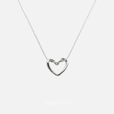 Kpop Heart Necklace French Lucky Bean Love Clavicle Chain Korean Simple Female double layer Necklace Female Pendant for Women