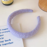 New Lace Hair Band for Women Wide Headband Bezel Girls Solid Color Hair Hoop Bandmade Elegant Hair Accessories Headwear Gifts