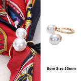 Oval Brooches Simple Crystal Brooches Shawl Ring Clip Scarves Fastener Silk Scarf Buckle Brooch Wedding Jewelry Accessories